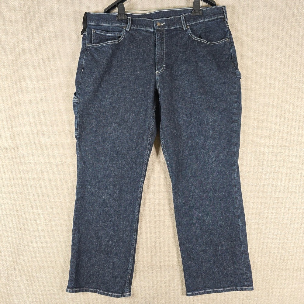 40 Grit Duluth Trading Co Mens Slim Fit Carpenter Jeans 42x29 Dark Indigo
